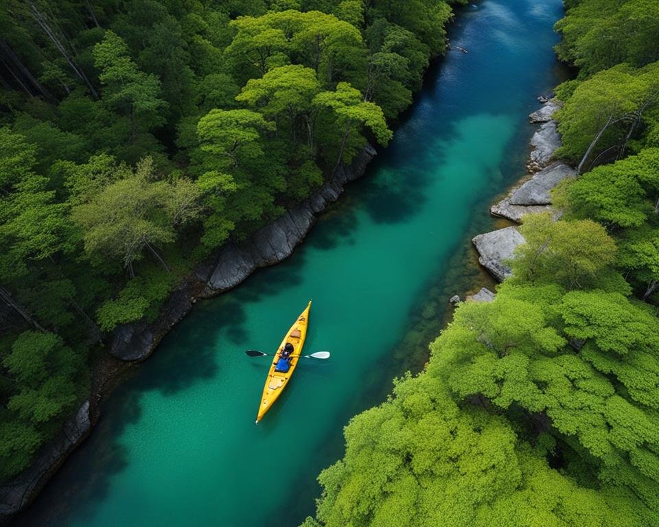 16 Foot Touring Kayak in a River